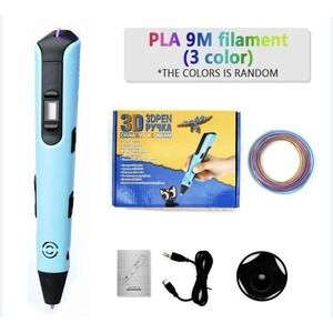 3D Printing Pen W/ Display 3 Colors of PLA Filament & Charger